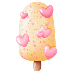 Heart vanilla ice cream