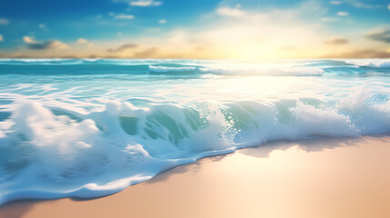 Fototapeta premium Panoramic natural landscape of beautiful beach