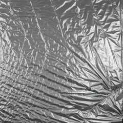 a black and white image of a shiny piece of foil