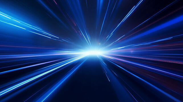 blue light effect and black background.