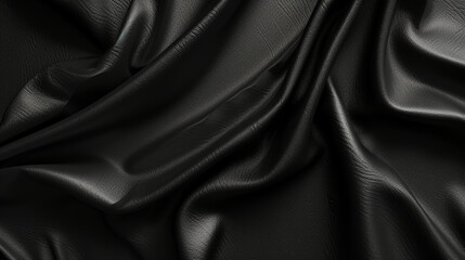 Black leather background. Luxury elegant black texture. 