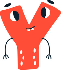 Y Letter Funny Children Alphabet