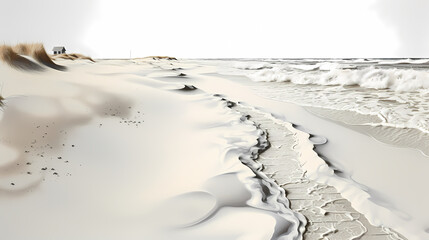 Panoramic natural landscape of beautiful beach