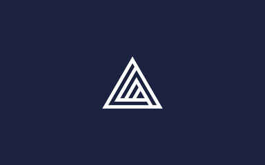 letter la with triangle logo icon design vector design template inspiration