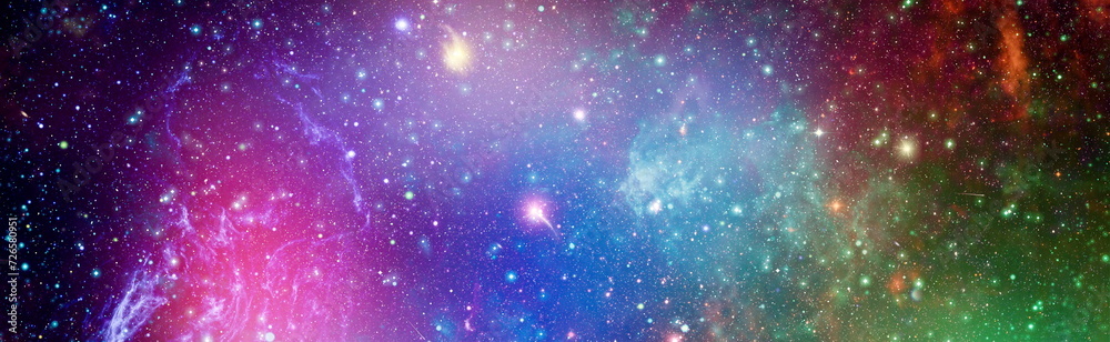 Wall mural nebula and open cluster of stars in the universe. abstract astronomical galaxy. elements of this ima