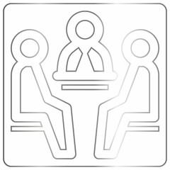 People meet gradient icon design.
