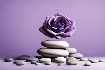 Obraz na płótnie Canvas zen stones and flower