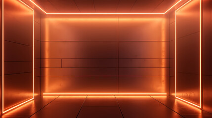 Empty room with neon space for design