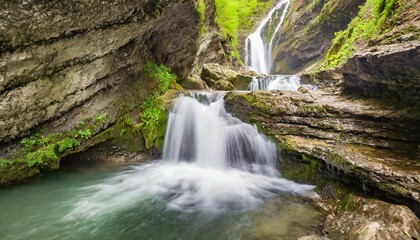 Naklejka premium waterfall in the forest
