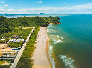 aerial photo with drone of Praia Brava in Itajaí Santa Catarina Brazil