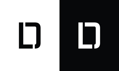 Letter l d minimal modern company business logo icon, ld logo - obrazy, fototapety, plakaty