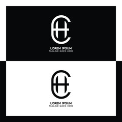 EH initial letter logo. Alphabet E and H pattern design monogram