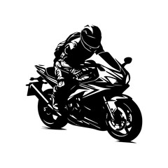 Motocycle rider silhouette 