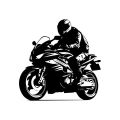 Motocycle rider silhouette 