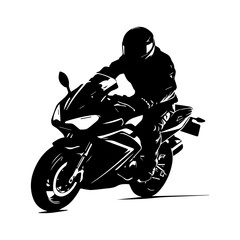 Motocycle rider silhouette 