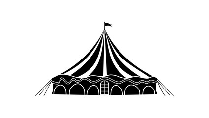 circus tent , black isolated silhouette © OMIA