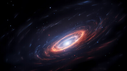 Space galaxy background, 3D illustration of nebulae in the universe