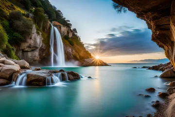 Fotobehang waterfall © (JLco) Julia bandra
