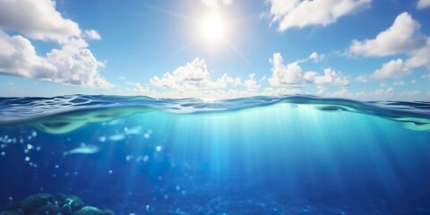 Fototapeta premium blue sky and sea