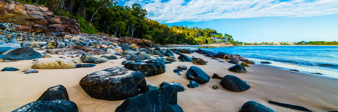 rocks on the beach , Noosa