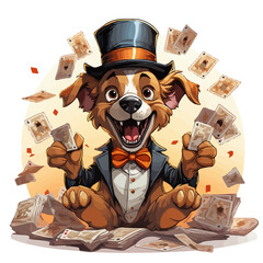 The Canine Magician! Chuckle along with this charismatic dog as it showcases its magical skills with a twist of humor