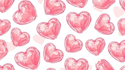 Seamless pattern hearts for valentine's day