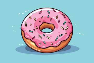 Fototapeta premium tasty donut vector illustration