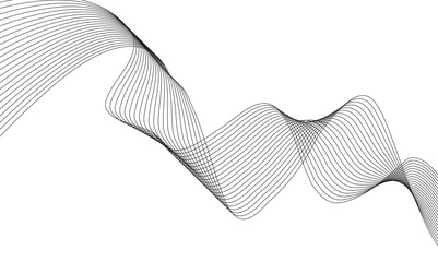 Technology abstract lines on white background. grey wave swirl, twisted curve lines with blend effect. business background lines wave abstract stripe design. Black and white background, waves of lines