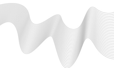 Technology abstract lines on white background. grey wave swirl, twisted curve lines with blend effect. business background lines wave abstract stripe design. Black and white background, waves of lines