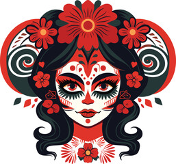 cinco de mayo themed beautiful women vector illustration