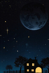 Fototapeta na wymiar Nachthimmel020224a
