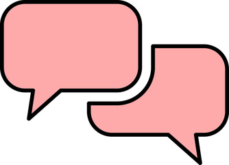 Blank Speech Bubbles or Clouds Conversation Communication Message Symbol Element Icon with Empty Space for Text. Vector Image.