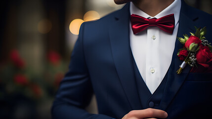 Men's fashion. Groom. Wedding. Neural network AI generated art