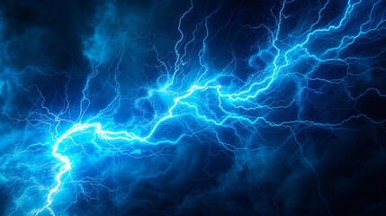 Fototapeta premium Lightning in the night sky. 