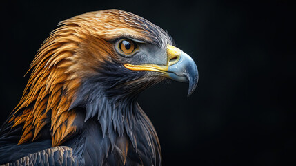 Obraz premium Capture the predatory beauty of an eagle's gaze with our pens. Explore the wild allure, embodying the essence of nature and the majestic Steller's Sea Eagle in a stunning display.