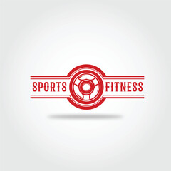Vector fitness logo design for gym sport and fitness center