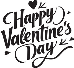 The Best Happy Valentines Day Typography, Calligraphy, Vector, T-shirt Design.