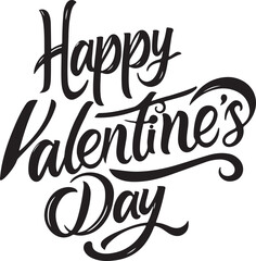 The Best Happy Valentines Day Typography, Calligraphy, Vector, T-shirt Design.
