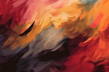 Abstract background with balanced brushstrokes featuring soft and hard edges. Generative AI