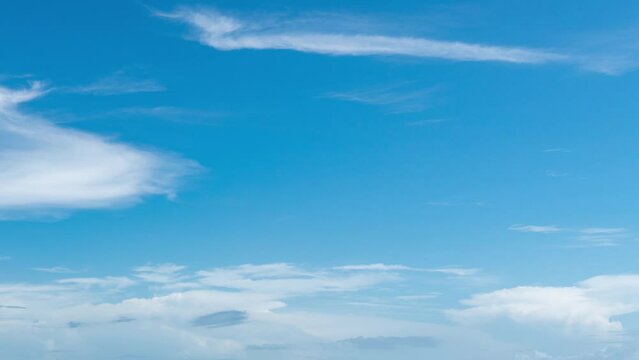 快晴の空02　雲　タイムラプス　青空　自然　 Beautiful sky, clouds, timelapse, blue sky, nature, overseas,tourist,Resorts
