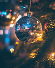Fototapeta na wymiar christmas ball with lights