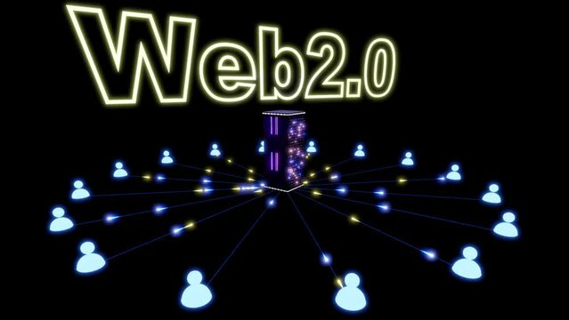 Web1.0からWeb2.0とWeb3へ移行してゆくアニメーション動画
