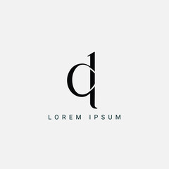 Letter QD and DQ monogram initial logo, geometric, modern, gradient, grid logo