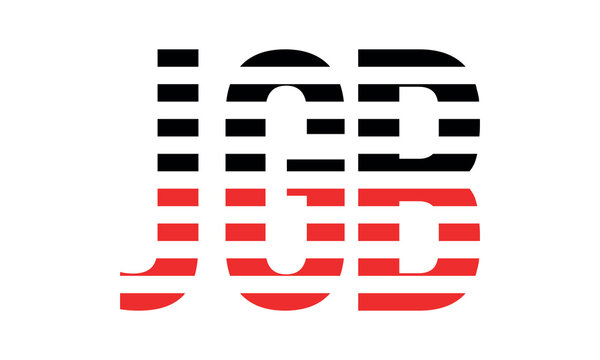JGB three initial letter iconic line negative space minimal logo design vector template. monogram, abstract, wordmark, business, typography, minimalist, brand, company, flat, modern, unique, simple