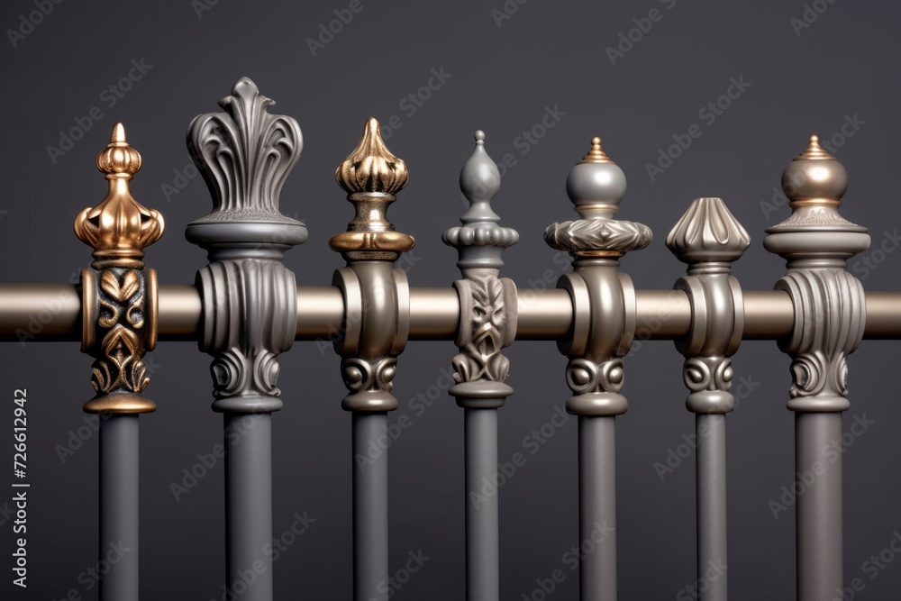 Leinwandbilder A detailed view of a set of metal railings. Can be used to illustrate architectural details or as a background image