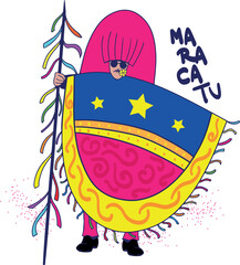 Spear caboclo, character from northeastern Brazilian folklore