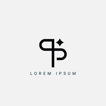 Letter QP and PQ monogram initial logo, geometric, modern, gradient, grid logo