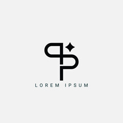 Letter QP and PQ monogram initial logo, geometric, modern, gradient, grid logo