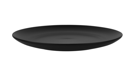 black plate on transparent png