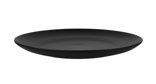 black plate on transparent png